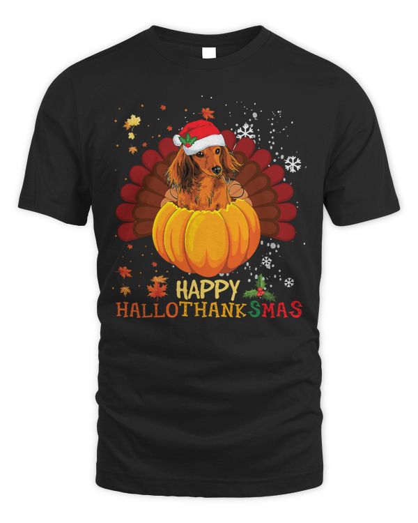 Wiener Happy Hallothanksmas Halloween Thanksgiving Xmas 72 Dachshund Doxie
