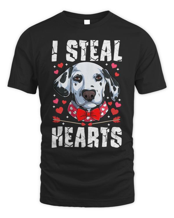 Cute Dalmatian Dog I Steal Hearts Dalmatian Valentine Dog Costume 3 Dalmatians Dog
