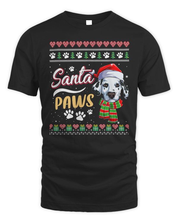 Funny Dalmatian Santa Dog Paws Christmas Dalmatian Merry Christmas 26 Dog Lover Dalmatians Dog