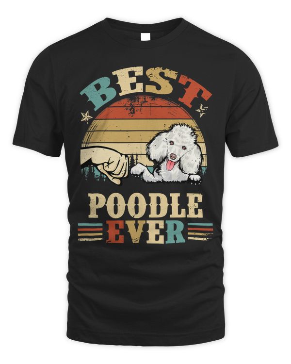 Poodles Best Poodle Dad Ever Retro Fathers Day 198 Poodle dog