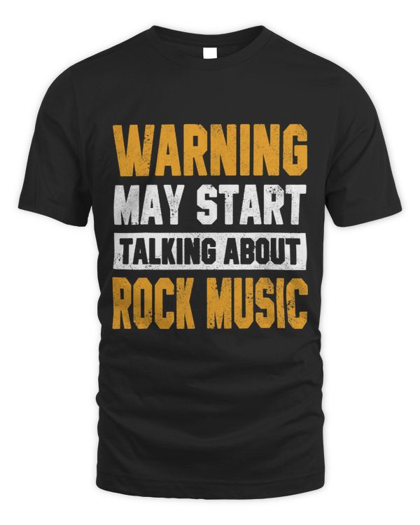 Warning May Start Talking About Rock Music Guitar Women Dad
