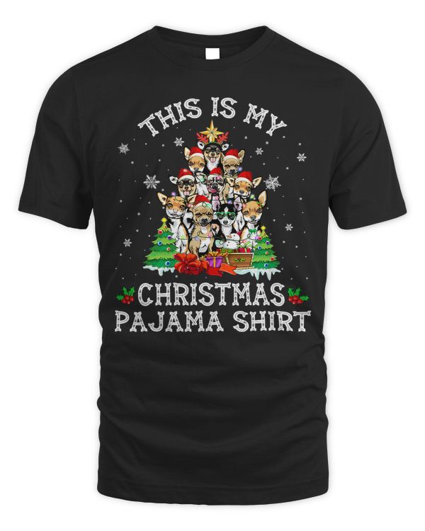 Chihuahuas Christmas Pajama Funny Chihuahua Tree Dog Xmas Dog Dad 93 Chihuahua Dog