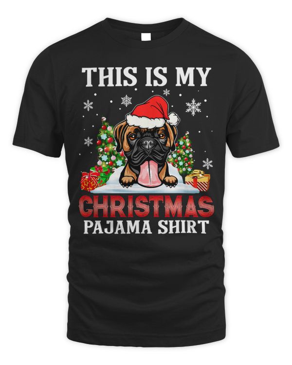 Boxer This Is My Christmas Pajama Boxer Christmas Ornament 171 Boxers Dog