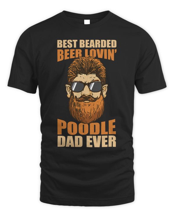 Poodles Best Bearded Beer Lovin Poodle Dad Fathers Day Funny 1 Poodle dog
