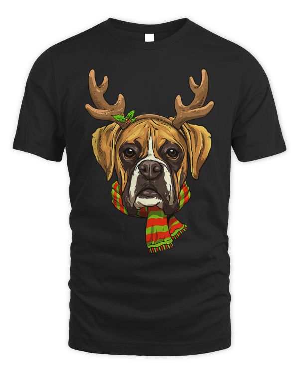 Boxer Christmas Santa Clause Reindeer Xmas Boxer Lover221 Boxers Dog