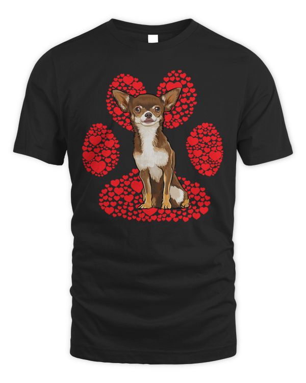 Chihuahuas Valentine's Day Paw 206 Chihuahua Dog