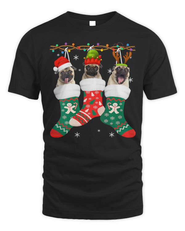 Pug Lover Dog Pug Christmas Socks Funny Xmas Pajama Pet Puppy 114 Pugs Dog