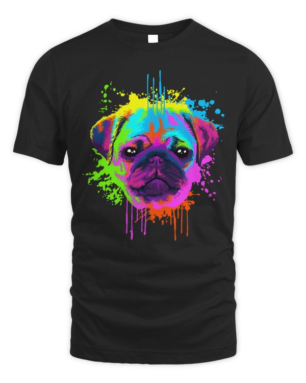 Pug Lover Splash Art Pug Lovers 102 Pugs Dog
