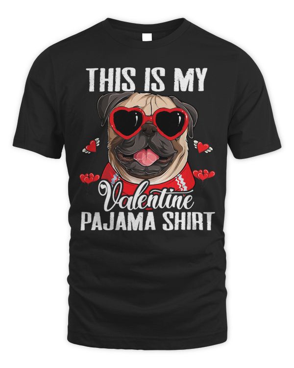Pug Lover This Is My Valentine Pajama Sunglasses Love Heart 288 Pugs Dog