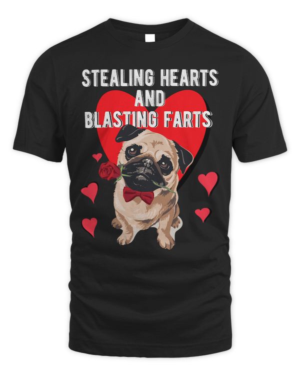 Pug Lover Stealing Hearts Blasting Farts Valentines Day 176 Pugs Dog