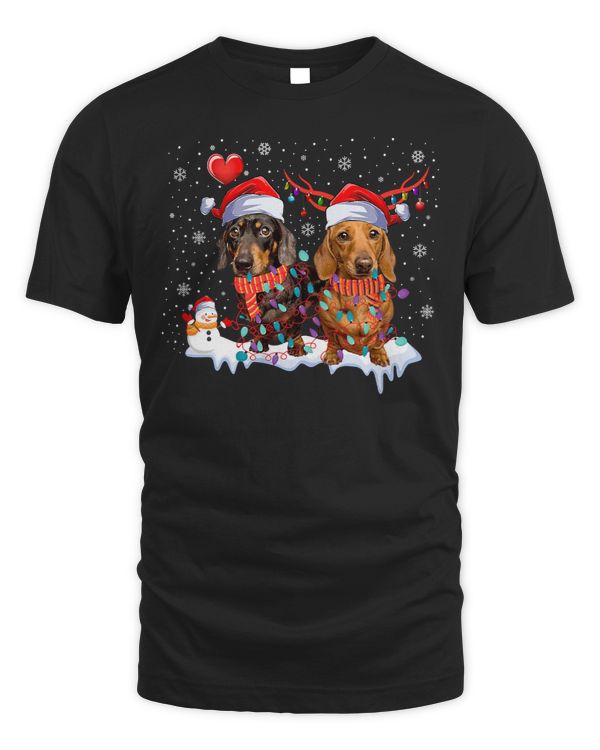 Wiener Dogs Matching Family Group Ugly Christmas Pajama 177 Dachshund Doxie