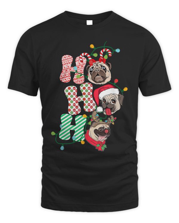 Pug Lover Christmas Ho Ho Ho Dog Lover Funny Xmas 268 Pugs Dog