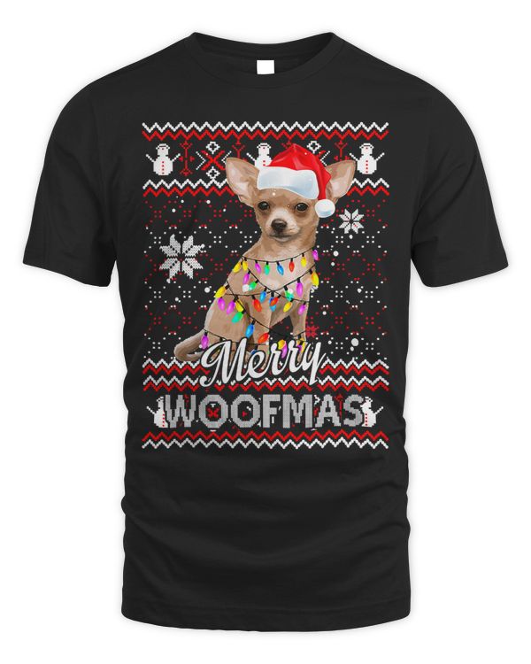 Chihuahuas Merry Woofmas Funny Chihuahua Dog Christmas Ugly Sweater 158 Chihuahua Dog