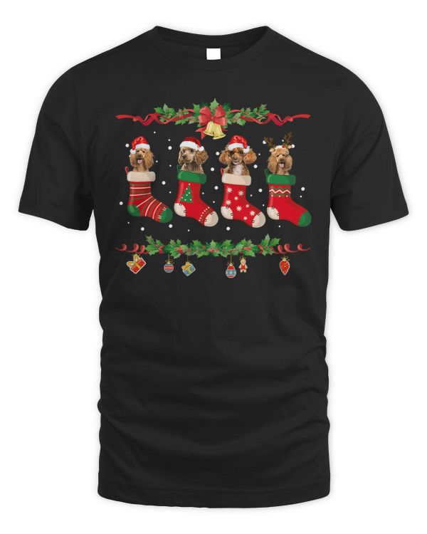 Poodles Christmas Stocking Dog Lover Xmas Sweater 663 Poodle dog
