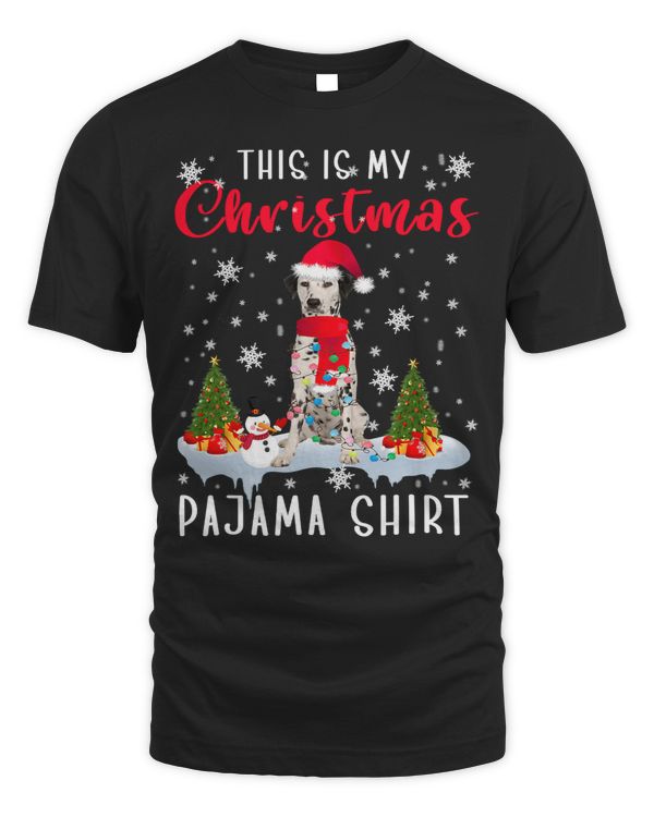 Dalmatian Christmas Pajama Cute Christmas Lights Santa Dalmatian 82 Dog Lover Dalmatians Dog