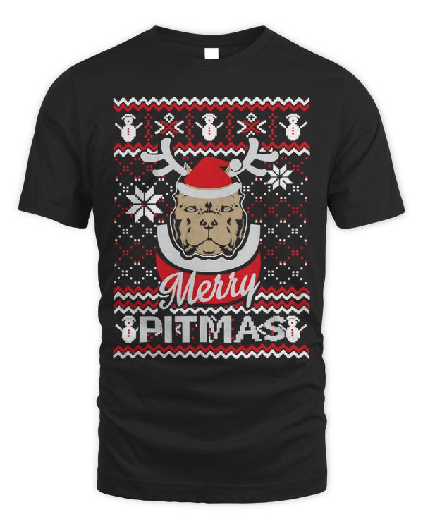 Bully Christmas Lovers Merry Pitmas Ugly Christmas Sweater 285 Pitbull Dog
