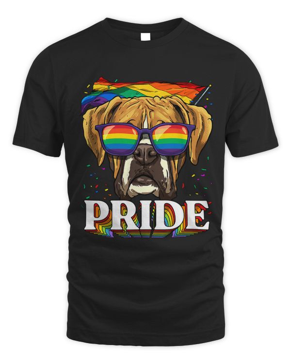 Boxer LGBT Boxer Gay Pride LGBTQ Rainbow Flag Sunglasses 273 Boxers Dog