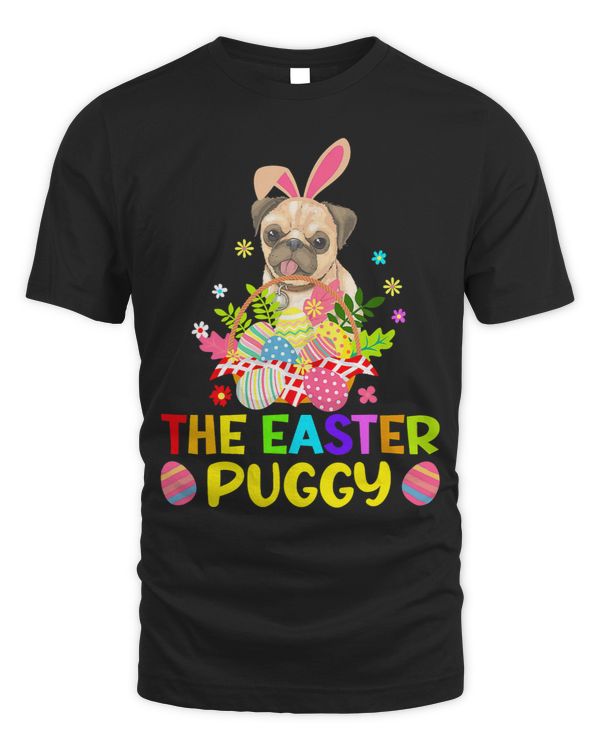 Pug Lover The Easter Puggy Funny Bunny Ears Pug Kids Gift Pugs Dog