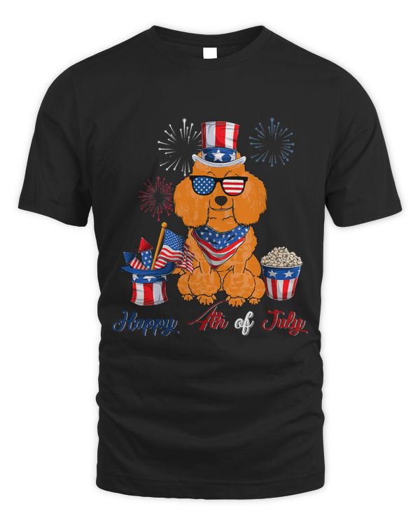 Poodles th Of July Cute American Flag Funny Poodle Dog Fireworks Poodle dog