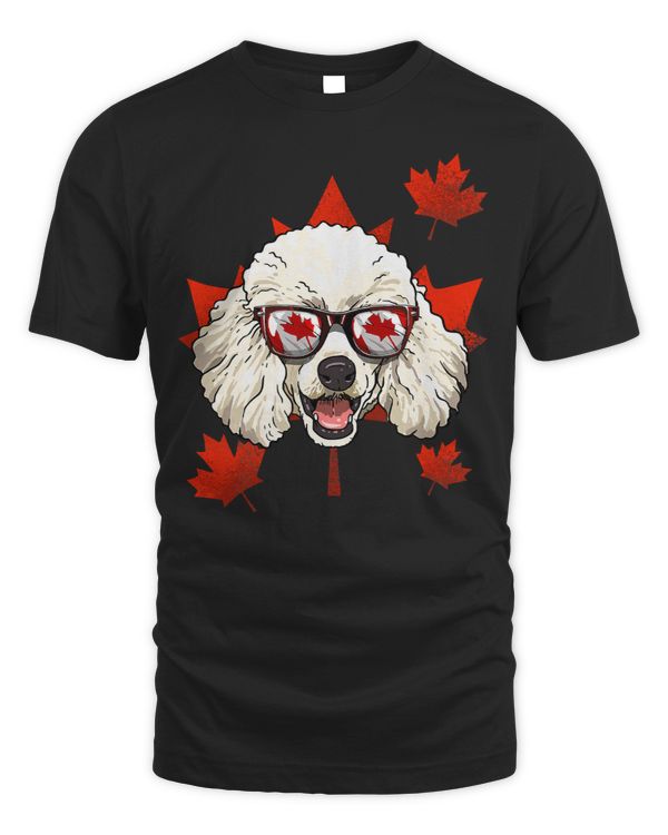 Poodles Canadian Poodle Dog Maple Leaf Patriotic Canada Flag 90 Poodle dog