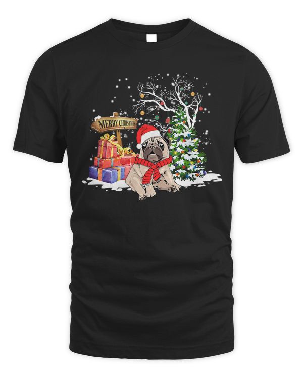 Pug Lover Christmas Tree Xmas For Dogs Lover 99 Pugs Dog