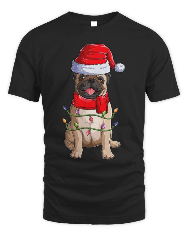 Pug Lover Funny Santa Claus Xmas Apparel Christmas Boys Girls 183 Pugs Dog