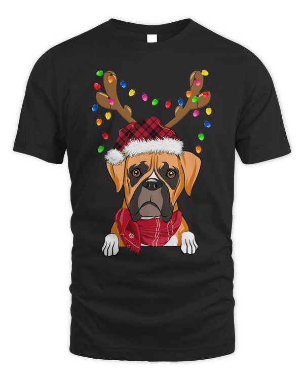 Boxer Santa Boxer Christmas Tree Light Pajama Dog Xmas Matching 242 Boxers Dog