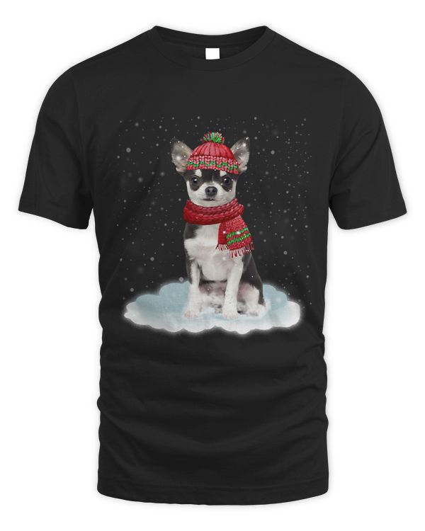 Chihuahuas Red Winter Hat Scarf Christmas Cap Black Chihuahua Santa 50 Chihuahua Dog