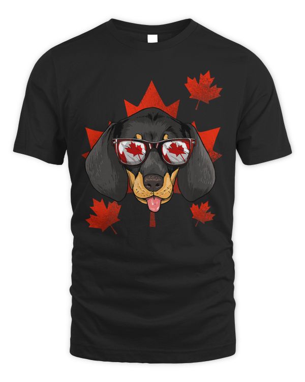 Wiener Canadian Maple Leaf Patriotic Canada Flag 25 Dachshund Doxie
