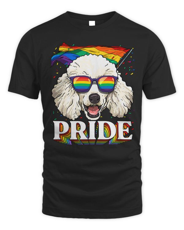 Poodles LGBT Poodle Gay Pride LGBTQ Rainbow Flag Sunglasses 237 Poodle dog