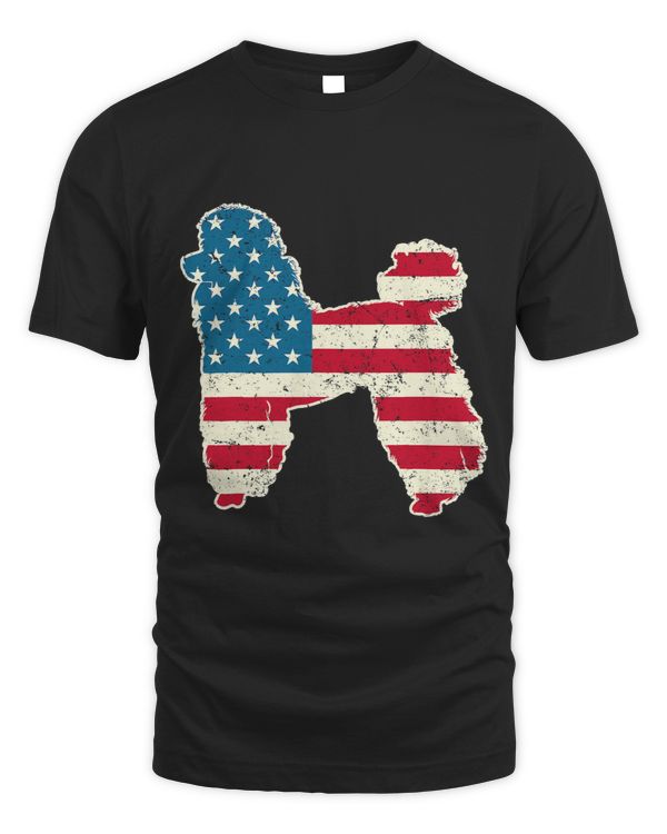 Poodles th of July Men Women USA American Flag Dog Lover 2 Poodle dog