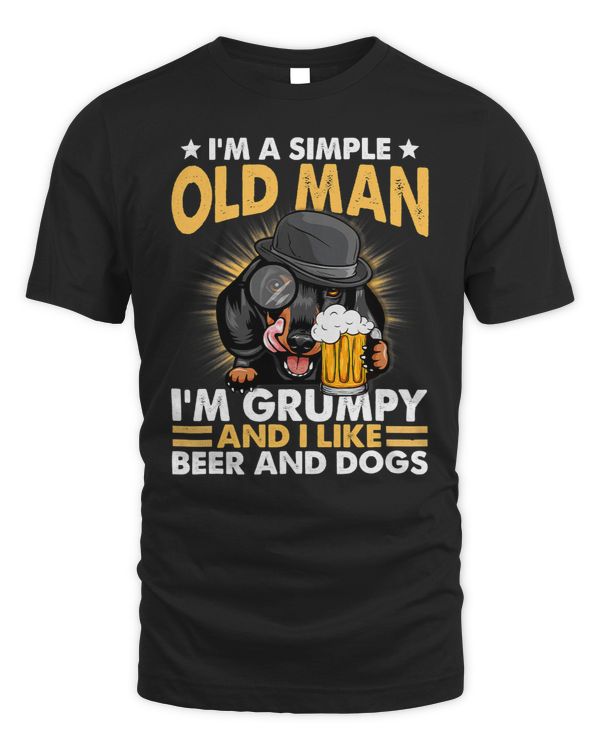 Wiener I’m A Simple Old Man I Like Beer And Dogs 56 Dachshund Doxie