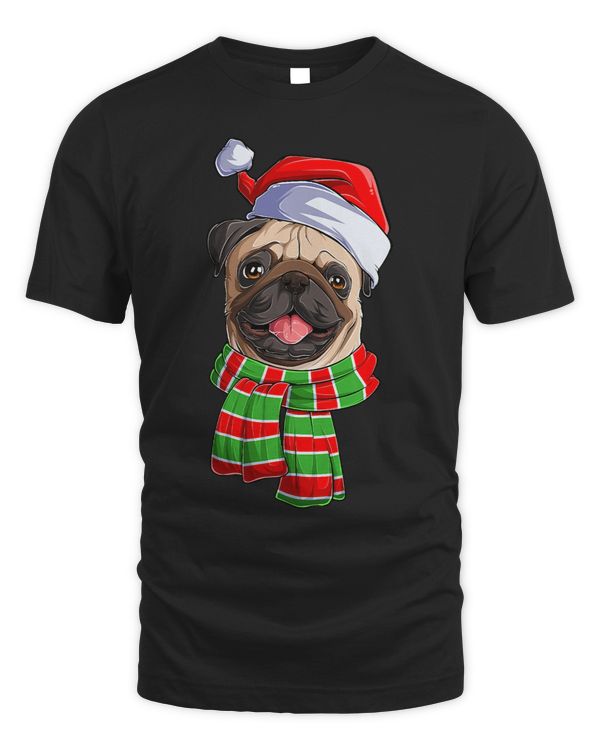 Pug Lover Merry Christmas Santa Hat Dog Lover Pug Owner Xmas 279 Pugs Dog