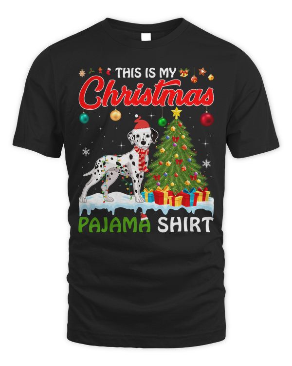 Dalmatian Christmas Lights Funny Hat Santa Xmas Dog 218 Dog Lover Dalmatians Dog