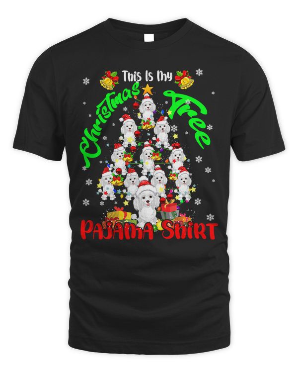 Poodles Xmas Tree Pajama Xmas Tree Santa Poodle Dog 114 Poodle dog