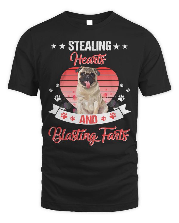 Pug Lover Stealing Hearts And Blasting Farts Dog Pug Valentines Day 712 paw Pugs Dog
