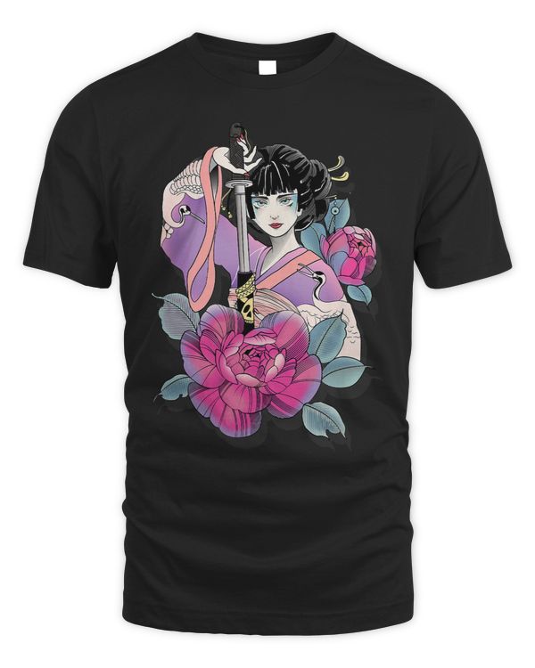 Japanese Cherry Blossom Lavender Samurai Girl Aesthetic