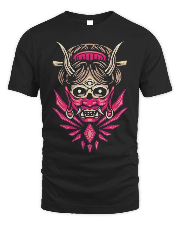 Japanese Geisha Oni Demon Ogre Yokai