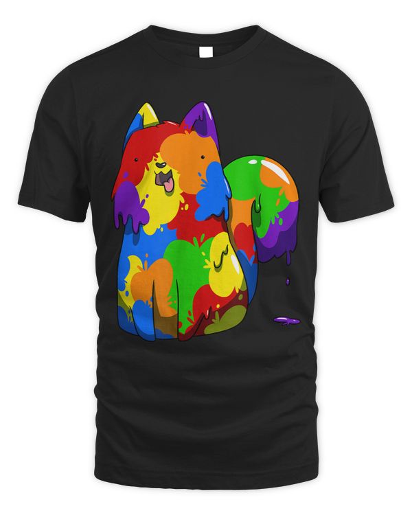 Colorful Liquid Art Dog For Artists And Pet Lovers