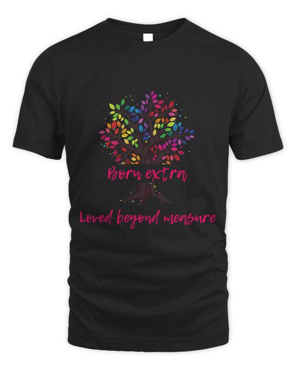Born extra Loved beyond measure rainbow tree design