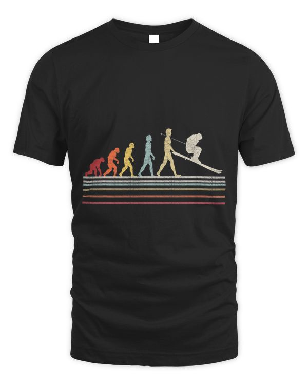 Vintage Ski Evolution Retro Gifts For Skiers Men And Women