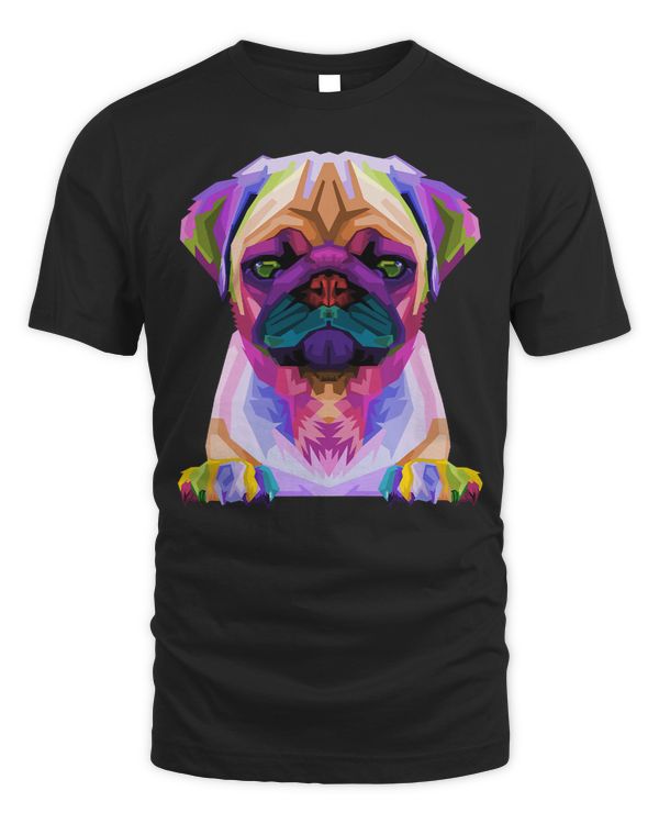 Pug Lover Pop Art Colorful Portrait Carlino for Dog Lovers 292 Pugs Dog