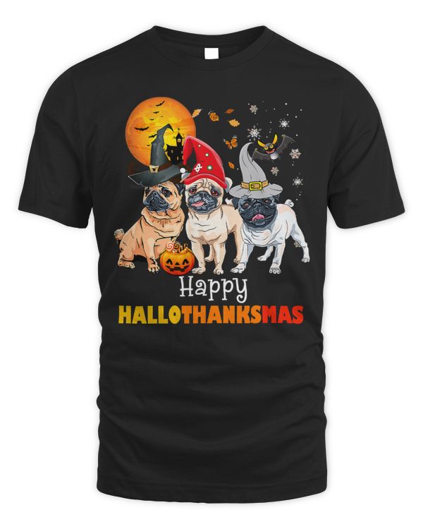 Pug Lover Cute Pet Lover Happy Hallothanksmas Costume 114 Pugs Dog
