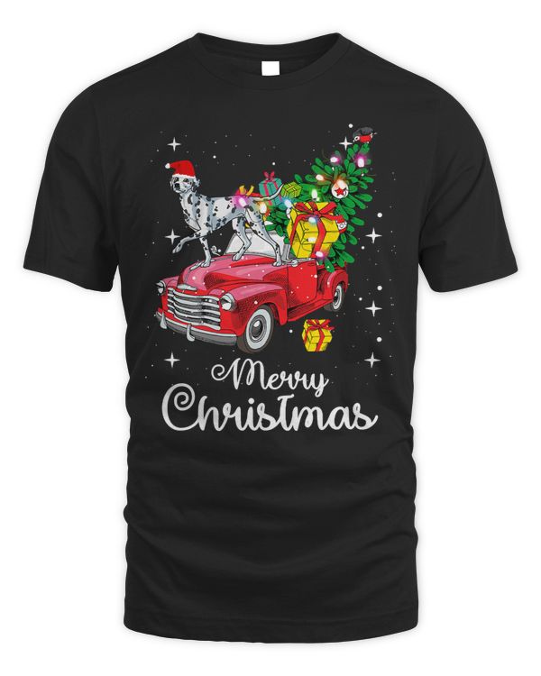 Dalmatian Ride Red Truck Christmas Pajama Funny Dog 275 Dog Lover Dalmatians Dog
