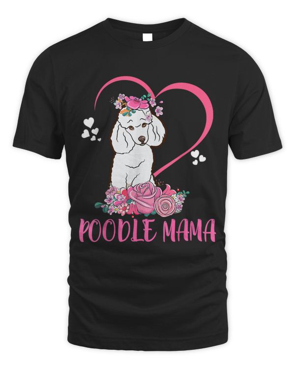 Poodles Mama Floral Heart 171 Poodle dog