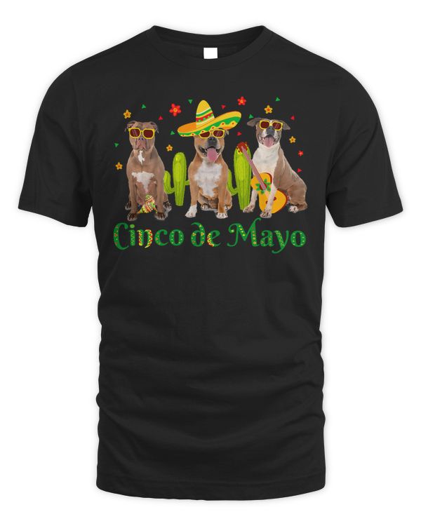Bully Lover Dog Three Pitbull Cinco De Mayo Mexican Sombrero Hat Mens 275 Pitbull Dog