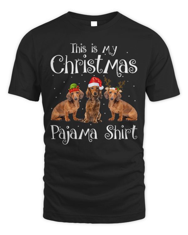 Wiener Christmas Lights This Is My Christmas Pajama 74 Dachshund Doxie