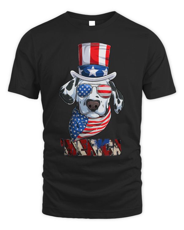 Dalmatian Merica 4th of July American flag Men Women 247 Dog Lover Dalmatians Dog