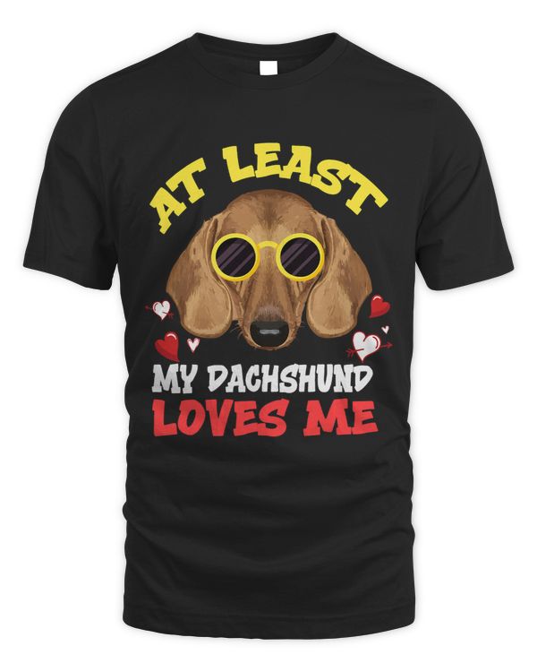 Wiener At Least My Dachshund Loves Me Cute Dachshund Sunglasses Dachshund Doxie