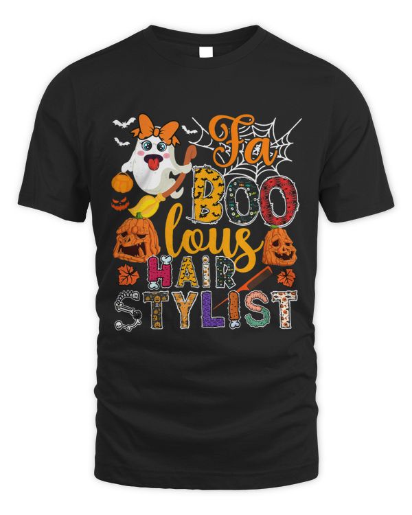 Fa BooLous Hair Stylist Halloween Boo Ghosts Scary Pumpkins